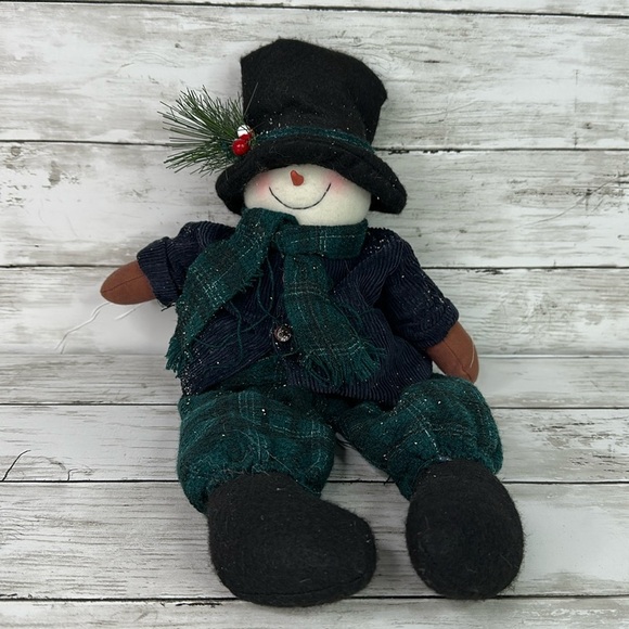 SNOWMAN floppy PLUSH Christmas Decor - Picture 1 of 7